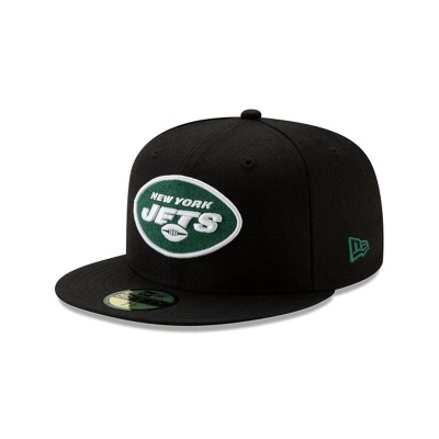 Black New York Jets Hat - New Era NFL Basic 59FIFTY Fitted Caps USA1325076